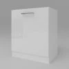 Küchen Unterschrank 1 Türig Weiß Hochglanz Weiß Matt 30 - 70cm Tiefe55 Möbelsockel -Möbelhaus 348395449