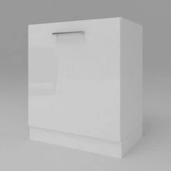 Küchen Unterschrank 1 Türig Weiß Hochglanz Weiß Matt 30 - 70cm Tiefe55 Möbelsockel