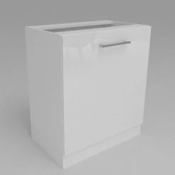 Küchen Unterschrank 1 Türig Weiß Hochglanz Weiß Matt 30 - 70cm Tiefe55 Möbelsockel -Möbelhaus 348395454