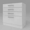Küchen Unterschrank 4 Schubladen Weiß Hochglanz Matt 30-80cm Tiefe 55 Cm Möbelsockel -Möbelhaus 348402492