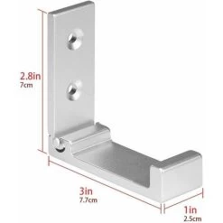 LITZEE Aluminiumlegierung Wandhaken 90° Klappbar Kleiderhaken Mit Schrauben Für Wandtür Schrank Küche Bad Büro Wand Garderobe Bad, 4 Stück (Silber) -Möbelhaus 34911740 2