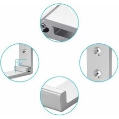 LITZEE Aluminiumlegierung Wandhaken 90° Klappbar Kleiderhaken Mit Schrauben Für Wandtür Schrank Küche Bad Büro Wand Garderobe Bad, 4 Stück (Silber) -Möbelhaus 34911740 3