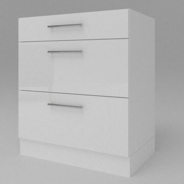 Küchen Unterschrank Mit 3 Schubladen Weiß 30-80cm Möbelsockel Hochglanz Tiefe 55 3 Küchen Unterschrank Mit 3 Schubladen Weiß 30-80cm Möbelsockel Hochglanz Tiefe 55