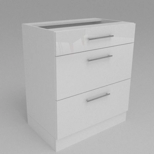 Küchen Unterschrank Mit 3 Schubladen Weiß 30-80cm Möbelsockel Hochglanz Tiefe 55 4 Küchen Unterschrank Mit 3 Schubladen Weiß 30-80cm Möbelsockel Hochglanz Tiefe 55 – Bild 2