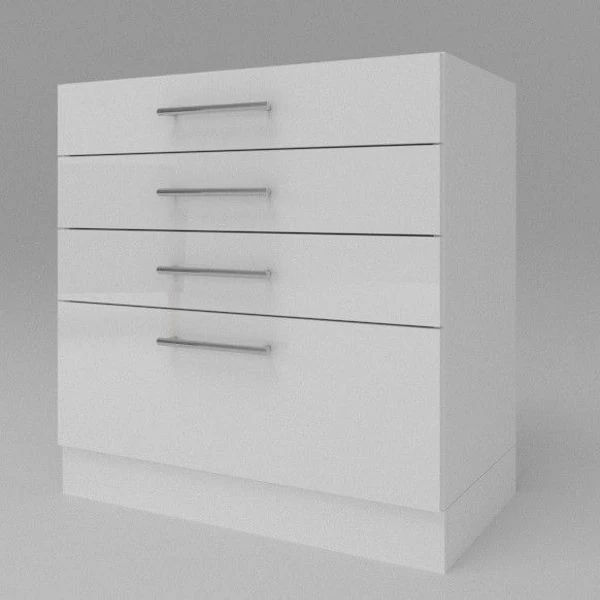 Küchen Unterschrank Mit 4 Schubladen Weiß Hochglanz 30-80cm Möbelsockel Tiefe 55 Cm 4 Küchen Unterschrank Mit 4 Schubladen Weiß Hochglanz 30-80cm Möbelsockel Tiefe 55 Cm – Bild 2