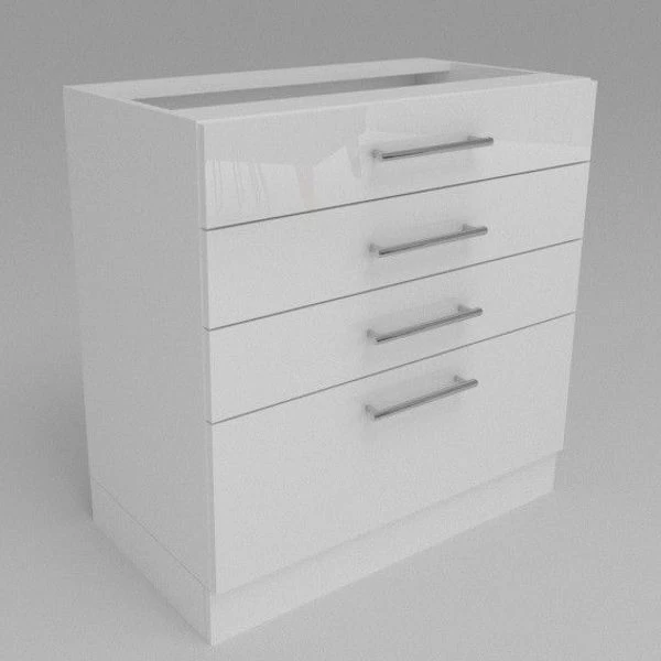 Küchen Unterschrank Mit 4 Schubladen Weiß Hochglanz 30-80cm Möbelsockel Tiefe 55 Cm 3 Küchen Unterschrank Mit 4 Schubladen Weiß Hochglanz 30-80cm Möbelsockel Tiefe 55 Cm