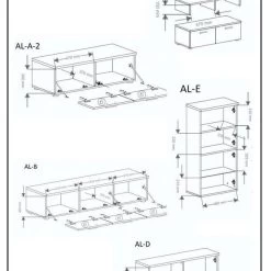 Wohnwand, Wohnmöbel TV, Esszimmer Mit LEDs, Weiß Matt/ Weiß Lackiert, 250x194x42 -Möbelhaus 351079132