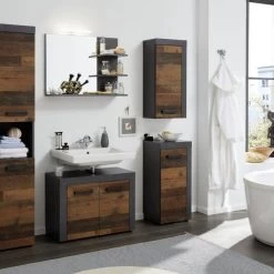 Waschbeckenunterschrank Used Wood Grau Vintage Bad Unterschrank Waschtisch 70 Cm Indy 14 Waschbeckenunterschrank Used Wood Grau Vintage Bad Unterschrank Waschtisch 70 Cm Indy -Möbelhaus 353796694