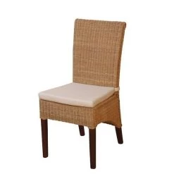Esszimmerstuhl Rattan Beige, Ohne Sitzkissen, Preis Für 2 Stück