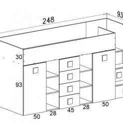 Hochbett Etagenbett Hochglanz TELLY3 Mit Schreibtisch Schrank Regalen Und Treppe Weiß 26 Hochbett Etagenbett Hochglanz TELLY3 Mit Schreibtisch Schrank Regalen Und Treppe Weiß -Möbelhaus 356323897