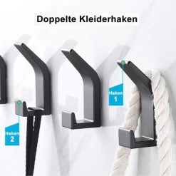 5 Stück Handtuchhaken Wandhaken Kleiderhaken Wand Aus Edelstahl, Rostfrei, Haken Für Bad WC Handtuchhalter Küche Büro Kleiderhaken Kinder --- Schwarz 10 5 Stück Handtuchhaken Wandhaken Kleiderhaken Wand Aus Edelstahl, Rostfrei, Haken Für Bad WC Handtuchhalter Küche Büro Kleiderhaken Kinder --- Schwarz -Möbelhaus 35856040 4