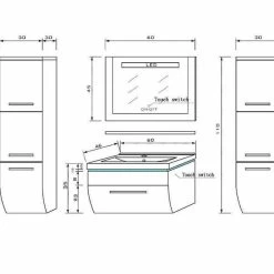 Badmöbel Set Weiss Schwarz Hochglanz Badezimmermöbel Bis 6Tlg 70LED Komplett Montiert 21 Badmöbel Set Weiss Schwarz Hochglanz Badezimmermöbel Bis 6Tlg 70LED Komplett Montiert -Möbelhaus 361413329