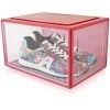 3er Set Rote Schuhbox Stapelbar Aufbewahrungsbox Kunststoffbox Schuhkasten Schuhkarton Schuhorganizer Bis Gr.47 -Möbelhaus 36319015 1