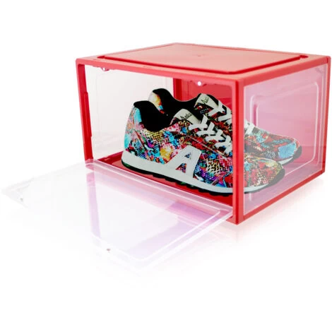 3er Set Rote Schuhbox Stapelbar Aufbewahrungsbox Kunststoffbox Schuhkasten Schuhkarton Schuhorganizer Bis Gr.47 4 3er Set Rote Schuhbox Stapelbar Aufbewahrungsbox Kunststoffbox Schuhkasten Schuhkarton Schuhorganizer Bis Gr.47 – Bild 2