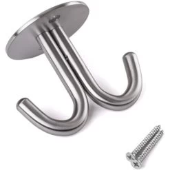 10er Pack - Garderobenhaken NELE Doppelhaken Echt Edelstahl -Möbelhaus 36328997 3