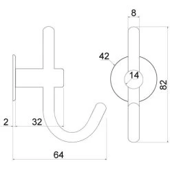 10er Pack - Garderobenhaken MIA Echt Edelstahl Klein -Möbelhaus 36329756 4