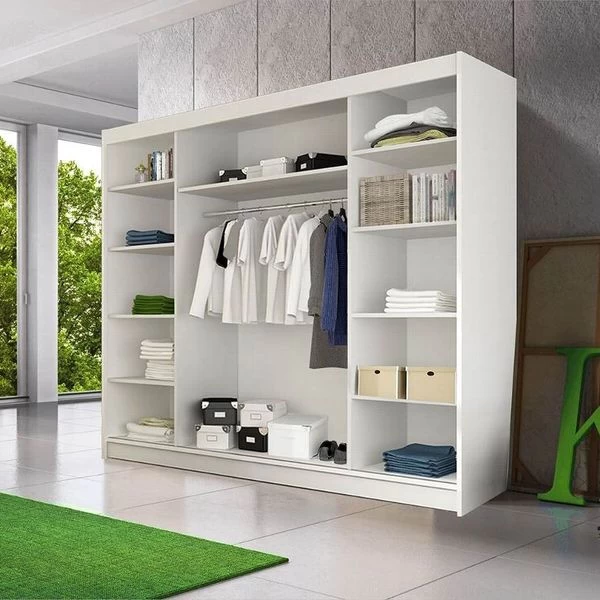 Schwebetürenschrank Schrank Kleiderschrank Schiebetüren Garderobenschrank Alba 250 Cm 4 Schwebetürenschrank Schrank Kleiderschrank Schiebetüren Garderobenschrank Alba 250 Cm – Bild 2