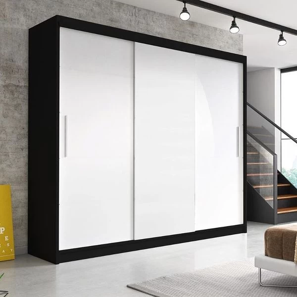 Schwebetürenschrank Schrank Kleiderschrank Schiebetüren Garderobenschrank Alba 250 Cm 8 Schwebetürenschrank Schrank Kleiderschrank Schiebetüren Garderobenschrank Alba 250 Cm – Bild 6