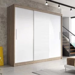 Schwebetürenschrank Schrank Kleiderschrank Schiebetüren Garderobenschrank Alba 250 Cm 24 Schwebetürenschrank Schrank Kleiderschrank Schiebetüren Garderobenschrank Alba 250 Cm -Möbelhaus 367722395