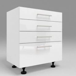 Küchen Unterschrank Mit 4 Schubladen Weiß Hochglanz , Matt 30-80 Cm 9 Küchen Unterschrank Mit 4 Schubladen Weiß Hochglanz , Matt 30-80 Cm -Möbelhaus 370384705