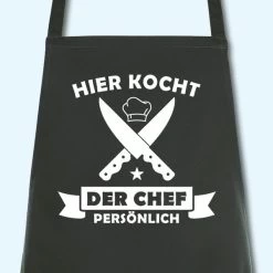 Schürze Hier Kocht Der Chef Grillschürze Küchenschürze Kochschürze -Möbelhaus 373666050