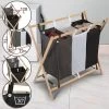 Jago® Wäschesortierer 3 Fächer Holz Wäschekorb Wäschebox Wäschesammler -Möbelhaus 376742881
