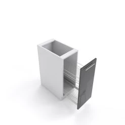 Küchen Unterschrank Mit Cargo Korb Schwarz Hochglanz 15-60 Cm Möbelsockel