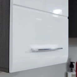 Badmöbel Set Badezimmer Möbel Weiß Hochglanz Grau Sardegna Möbelset 3-tlg. Line -Möbelhaus 379932090