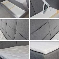 Boxspringbett BEST Mit 2 Bettkästen, Doppelbett Mit Bonell-Matratze + Topper Bett -Möbelhaus 381259963