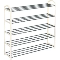 WOLTU Schuhablage Schuhregal 5 Schicht Für 20 Paare Schuhe XXL Creme