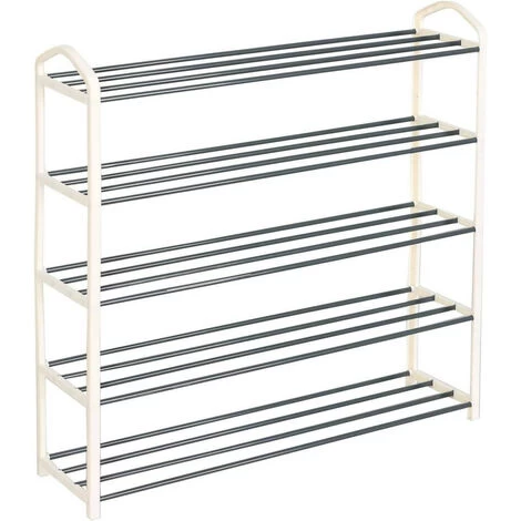 WOLTU Schuhablage Schuhregal 5 Schicht Für 20 Paare Schuhe XXL Creme 3 WOLTU Schuhablage Schuhregal 5 Schicht Für 20 Paare Schuhe XXL Creme