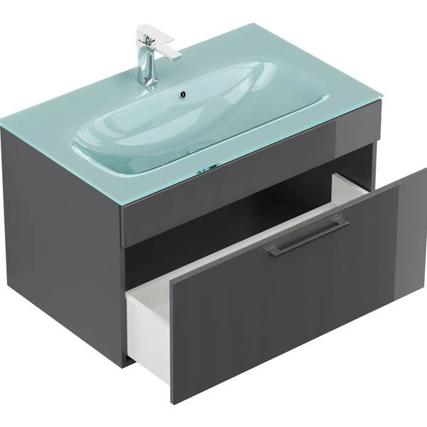 Waschplatz Hero Anthrazit Mit Glas-Waschtisch 90cm 5 Waschplatz Hero Anthrazit Mit Glas-Waschtisch 90cm – Bild 3