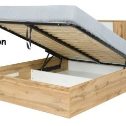 Modernes Schlafzimmer Set Forest Hochglanz Weiss In Altholz-Design -Möbelhaus 385750419