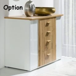 Modernes Schlafzimmer Set Forest Hochglanz Weiss In Altholz-Design -Möbelhaus 385750420