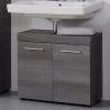 Waschbeckenunterschrank Bad Schrank Grau Sardegna Bad Möbel Unterschrank Runner -Möbelhaus 388297198