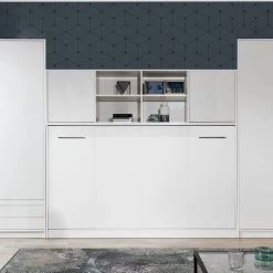 Schrankbett Wandbett Klappbett Horizontal HB90/120/140 X 200 Mit Aufsatz & 2Schränken -Möbelhaus 388450405