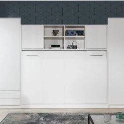 Schrankbett Wandbett Klappbett Horizontal HB90/120/140 X 200 Mit Aufsatz & 2Schränken -Möbelhaus 388452167