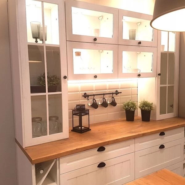 Küche Küchenzeile Toskana Weiß Shabby Lamelle - Soft Close - Individuell Stellbar 6 Küche Küchenzeile Toskana Weiß Shabby Lamelle - Soft Close - Individuell Stellbar – Bild 4