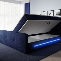 Elegantes Boxspringbett Isor Mit 2 Bettkasten Und LED 15 Elegantes Boxspringbett Isor Mit 2 Bettkasten Und LED -Möbelhaus 390377252