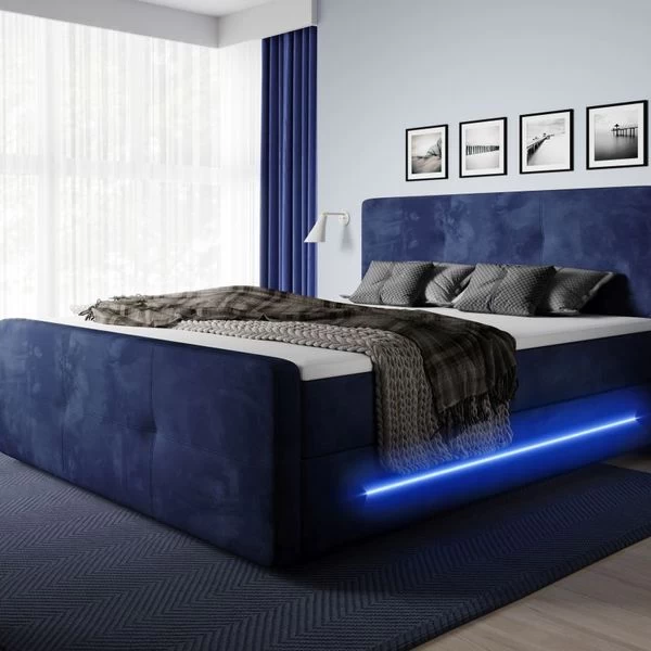 Elegantes Boxspringbett Isor Mit 2 Bettkasten Und LED 9 Elegantes Boxspringbett Isor Mit 2 Bettkasten Und LED – Bild 7