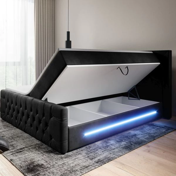 Exklusives Boxspringbett Prestige Mit Bettkasten Und LED 9 Exklusives Boxspringbett Prestige Mit Bettkasten Und LED – Bild 7