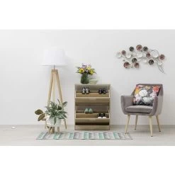 Baroni Home Startseite Space Saving-Schuh-dünnes Holz Melamin Eingang. Schuhregal Mit 2 Türen In Ribalta Und Doppel Tiefen 24x63x81 Cm -Möbelhaus 39170860 3
