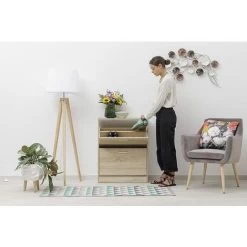 Baroni Home Startseite Space Saving-Schuh-dünnes Holz Melamin Eingang. Schuhregal Mit 2 Türen In Ribalta Und Doppel Tiefen 24x63x81 Cm -Möbelhaus 39170860 4