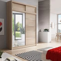 Schwebetürenschrank Schrank Mit Aufsatz Spiegel Kleiderschrank Schiebetüren Vista 05 -Möbelhaus 394442532