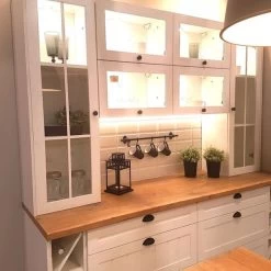 Große XXL Küche Küchenzeile Landhaus Individuell Stellbar Soft Close Lamelle -Möbelhaus 395459669