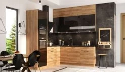 Moderne Küche Eckküche Schwarz Braun Individuell Stellbar