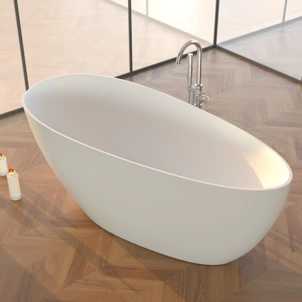 Freistehende Badewanne Mineralguss Solid Stone Gussmarmor MATT Standbadewanne 4 Freistehende Badewanne Mineralguss Solid Stone Gussmarmor MATT Standbadewanne – Bild 2