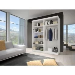 Schwebetürenschrank Schrank Spiegel Kleiderschrank Schiebetüren Bella BIS 03 180 -Möbelhaus 411501818