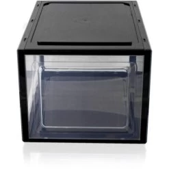 Schwarze Schuhbox Stapelbar Aufbewahrungsbox Kunststoffbox Schuhkasten Schuhkarton Schuhorganizer Bis Gr.47 -Möbelhaus 41301329 3