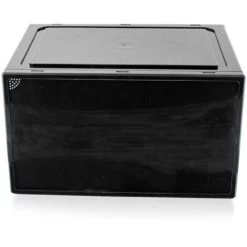 Schwarze Schuhbox Stapelbar Aufbewahrungsbox Kunststoffbox Schuhkasten Schuhkarton Schuhorganizer Bis Gr.47 -Möbelhaus 41301329 4